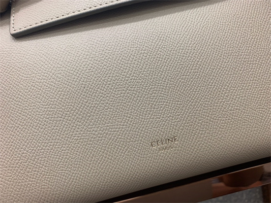 Ce**e micro belt bag in light beige grained calfskin