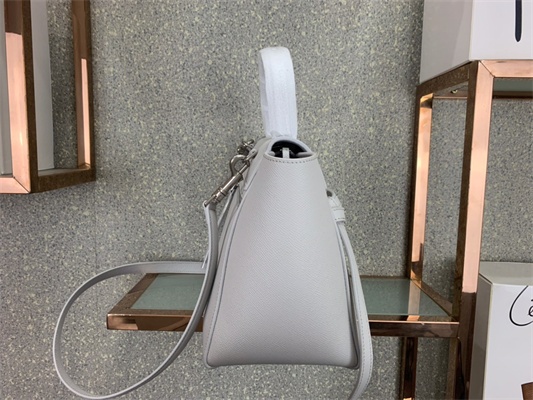 Ce**e micro belt bag in white grained calfskin