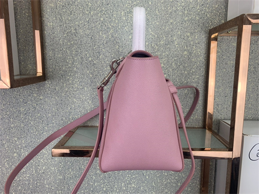 Ce**e micro belt bag in pink grained calfskin