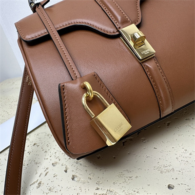 Ce**e mini 16 bag in satined calfskin tan