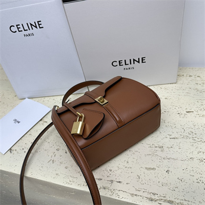 Ce**e mini 16 bag in satined calfskin tan