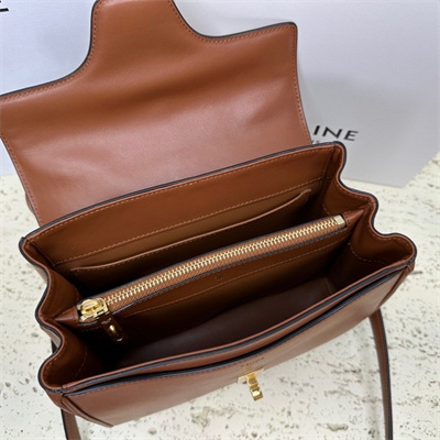 Ce**e small 16 bag in satined calfskin tan