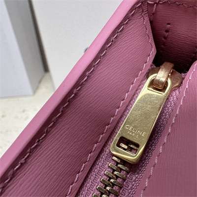Ce**e medium tilly bag in shiny calfskin pink