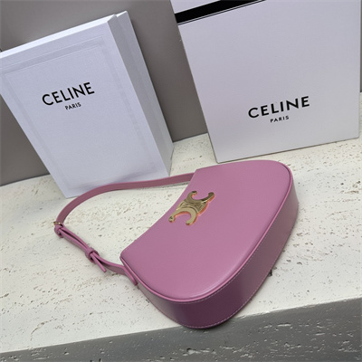 Ce**e medium tilly bag in shiny calfskin pink