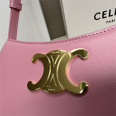Ce**e medium tilly bag in shiny calfskin pink