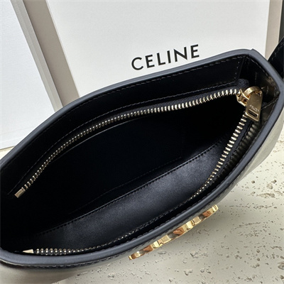 Ce**e medium tilly bag in shiny calfskin black