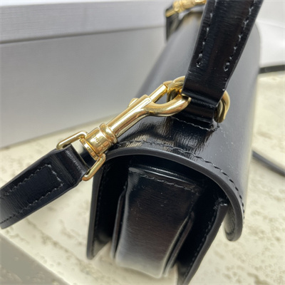 Ce**e mini besace clea in shiny calfskin black