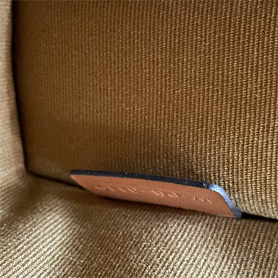 Ce**e mini vertical cabas in triomphe canvas and calfskin tan with Ce**e print