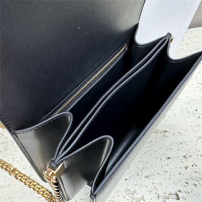 Ce**e medium college bag in shiny calfskin black