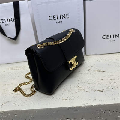 ce**e teen victoire bag in S*pple calfskin black/gold