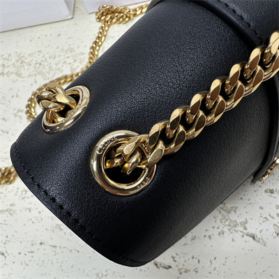 ce**e teen victoire bag in S*pple calfskin black/gold