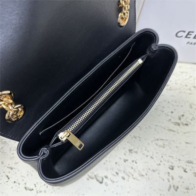 ce**e teen victoire bag in S*pple calfskin black/gold