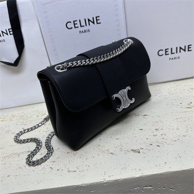 ce**e teen victoire bag in S*pple calfskin black/silver