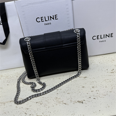 ce**e teen victoire bag in S*pple calfskin black/silver