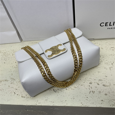 ce**e medium victoire bag in S*pple calfskin white