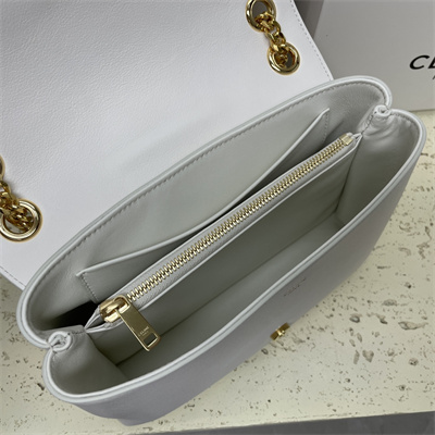 ce**e medium victoire bag in S*pple calfskin white