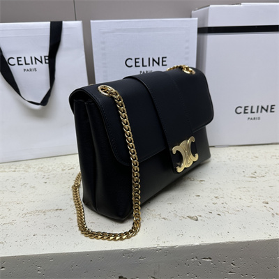 ce**e medium victoire bag in S*pple calfskin black/gold