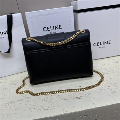 ce**e medium victoire bag in S*pple calfskin black/gold