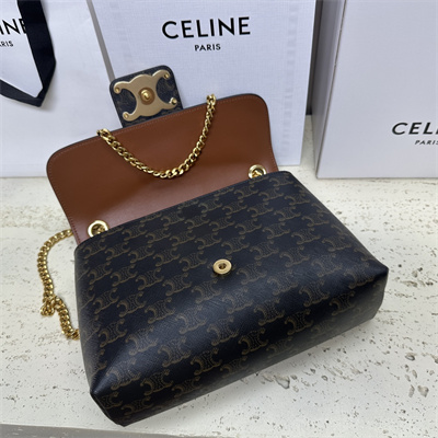 Ce**e medium victoire bag in triomphe canvas tan