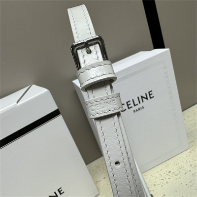 Ce**e medium tilly bag in shiny calfskin white