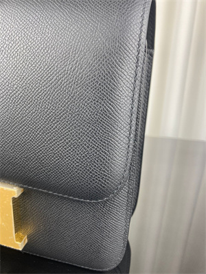 Constance Bag Epsom Leather 24CM Gold/Silver Tone Metal In Black Color HS