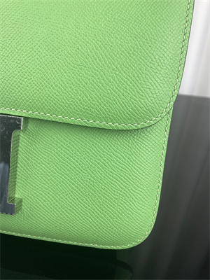 Constance Bag Epsom Leather 24CM Gold/Silver Tone Metal In Vert Criquet Color HS