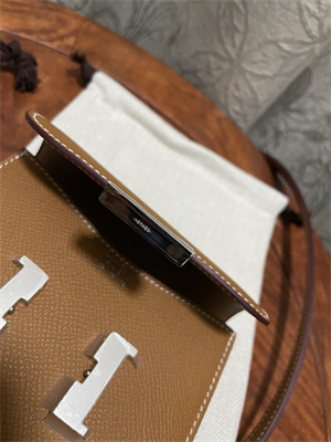 Constance SLIM Wallet With Strap Epsom Leather Silver Tone Metal In Gold Color HS