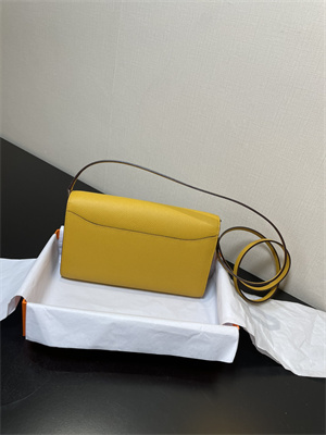 Constance To Go Wallet Epsom Leather Silver Tone Metal In Jaune Amber Color HS