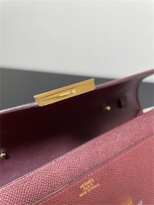 Constance To Go Wallet Epsom Leather Gold Tone Metal In Bordeaux Color HS