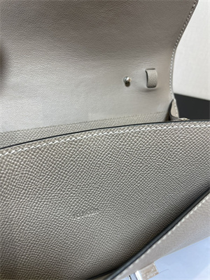 Constance To Go Wallet Epsom Leather Silver Tone Metal In Gris Asphalte Color HS