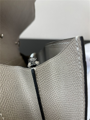 Constance To Go Wallet Epsom Leather Silver Tone Metal In Gris Asphalte Color HS