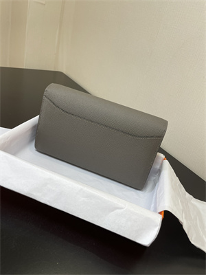 Constance To Go Wallet Epsom Leather Silver Tone Metal In Etain Color HS