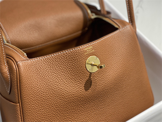 Lindy Bag Calfskin Leather 26/30CM Gold/Silver Tone Metal In Gold Color