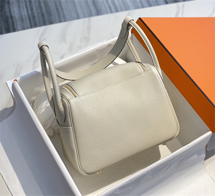 Lindy Bag Calfskin Leather 26/30CM Gold/Silver Tone Metal In Craie Color