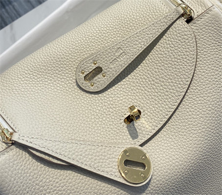 Lindy Bag Calfskin Leather 26/30CM Gold/Silver Tone Metal In Craie Color