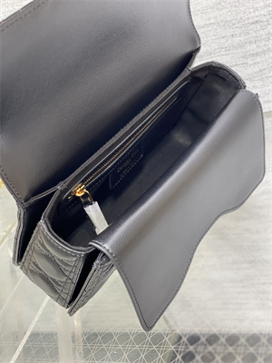 CD Small Jolie Top Handle Bag Cannage Calfskin Black