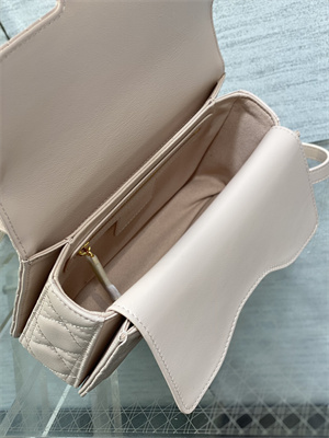 CD Small Jolie Top Handle Bag Cannage Calfskin Pink