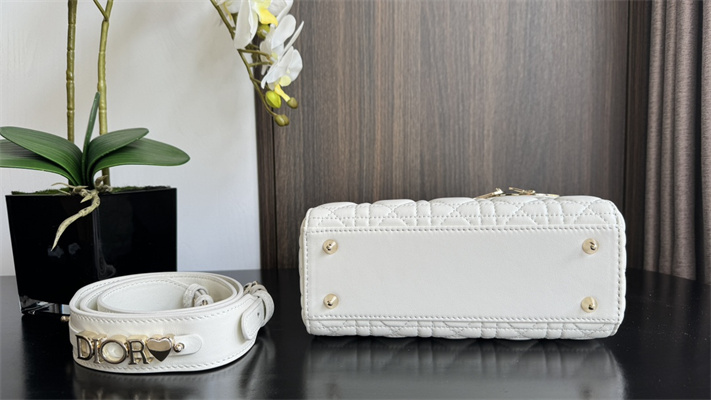 cd small lady di.or my abcD*or bag two tones cannage lambskin gold tone metal latte and black