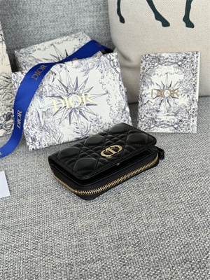 cd caro scarlet wallet S*pple cannage lambskin black s5032