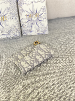 cd saddle card holder gray D*or oblique jacquard s5610