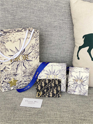 cd saddle card holder blue D*or oblique jacquard s5610