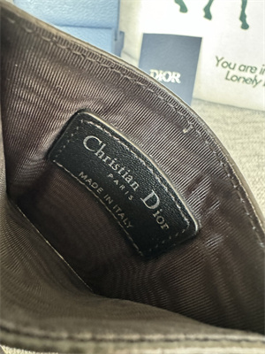 cd saddle card holder black grained calfskin and black D*or oblique jacquard