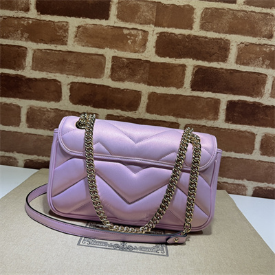 G*u*i gg marmont medium shoulder bag pink iridescent 443497