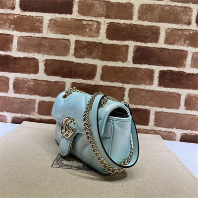 G*u*i gg marmont small shoulder bag lt blue iridescent 446744