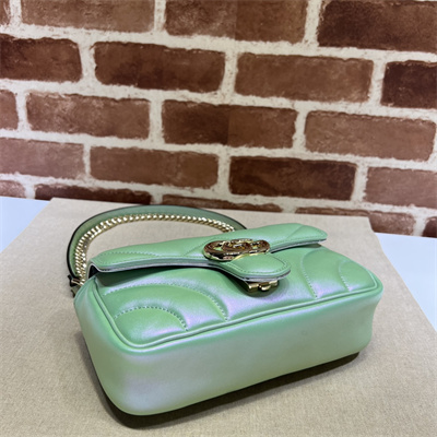 G*u*i gg marmont small shoulder bag lt green iridescent 446744
