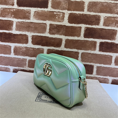 G*u*i gg marmont small shoulder bag lt green iridescent 447632
