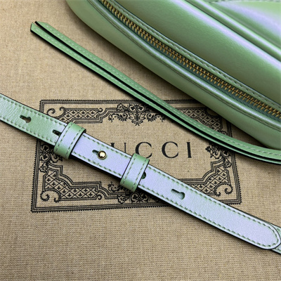 G*u*i gg marmont small shoulder bag lt green iridescent 447632