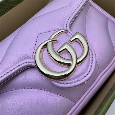 G*u*i gg marmont mini bag pink iridescent 476433