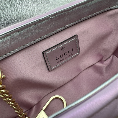 G*u*i gg marmont mini bag pink iridescent 476433
