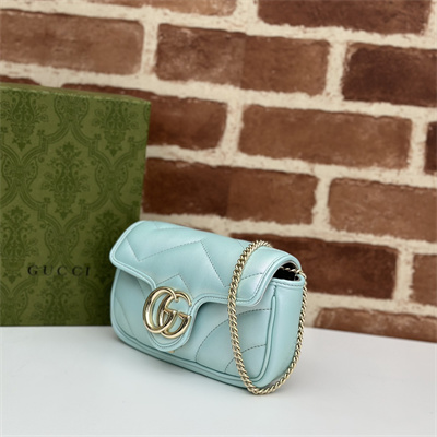 G*u*i gg marmont mini bag lt blue iridescent 476433